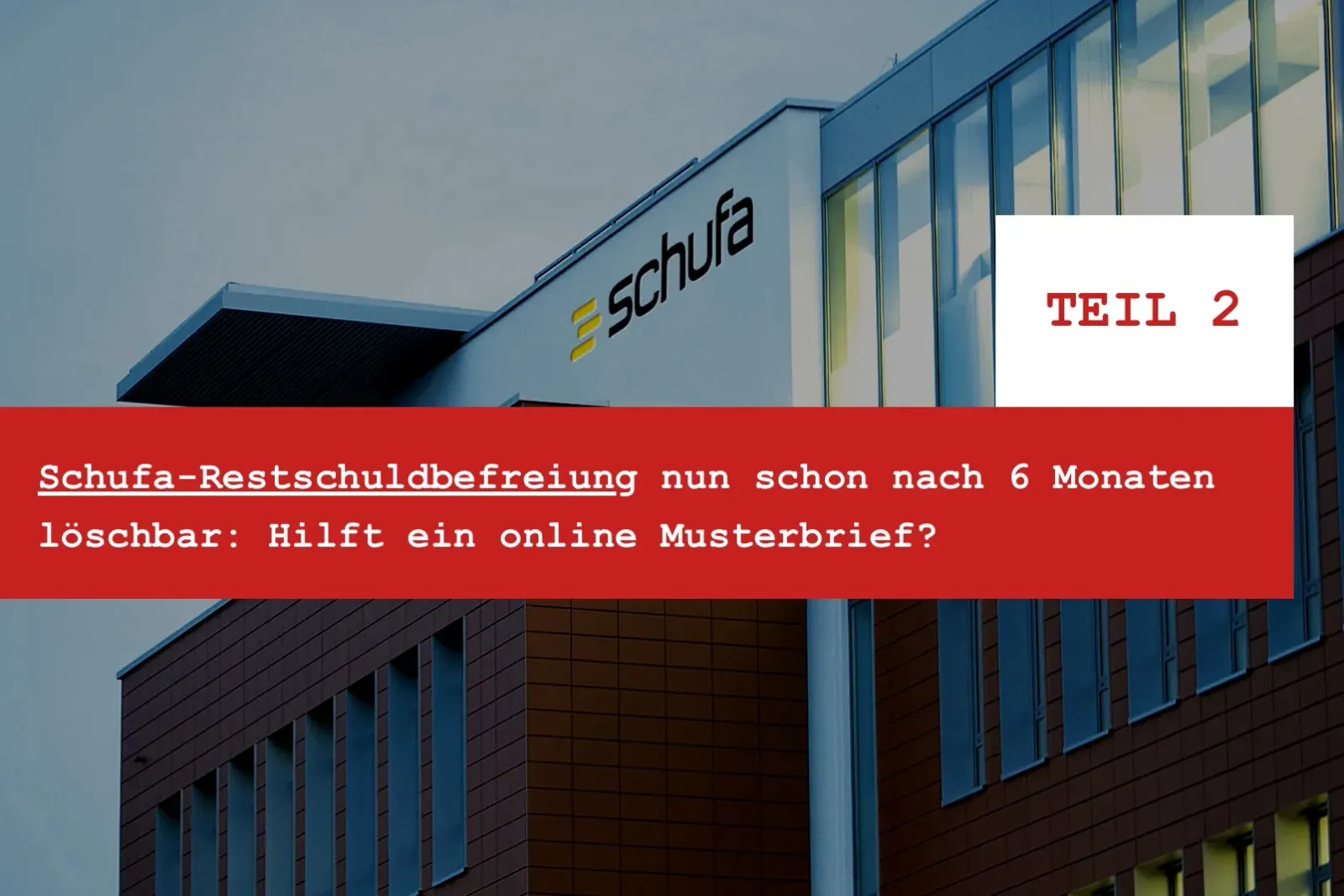 Musterbrief zur Löschung des Schufa-Eintrags nach Restschuldbefreiung, symbolisiert durch einen Schreibtisch mit Dokumenten