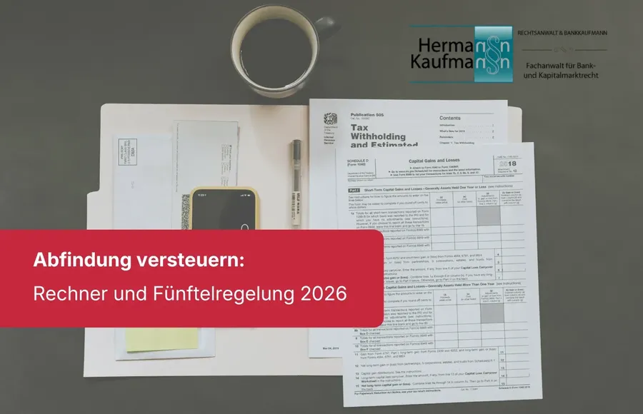 Abfindung versteuern: Fünftelregelung und Steuerlast berechnen